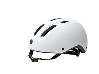 Fototapeta premium Stylish White Bicycle Helmet, Urban Cycling Safety Gear