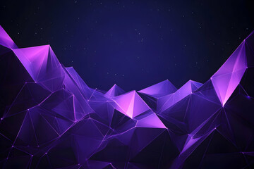 Abstract 3D Purple Mountainscape Background
