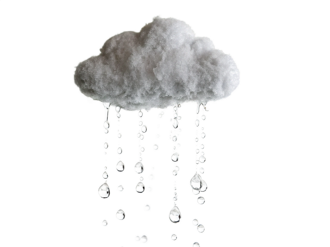 Digital Rain Cloud Abstract Art, Crystal Drops, Glitch Effect