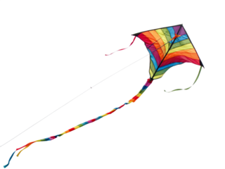Rainbow Kite Soaring Upward, Growth Chart, Data Visualization