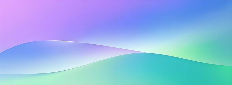 A smooth, gradient background with soft waves transitioning through hues of purple, blue, and green. The design is simple yet elegant, creating a calming and visually appealing effect.