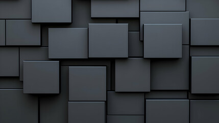 Dark Gray 3D Cube Abstract Background