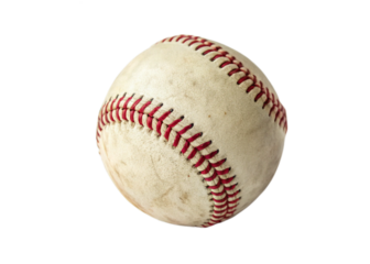 WellUsed Baseball Classic Sport, Worn Leather, Red Stitching