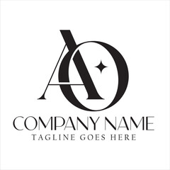 Letter AO or OA vector logo design for luxury, fashion, jewelry, boutique, and startup