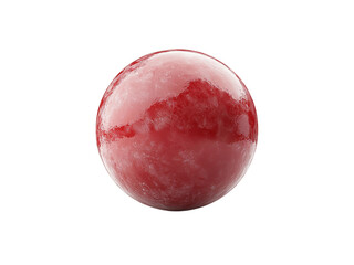 Fototapeta premium Red Planet with Glossy Surface and Unique Texture Isolated on transparent background