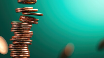 Coins being funneled through a tax reduction filter, glowing incentive output, symbolizing finance, savings, and the concept of wealth accumulation.