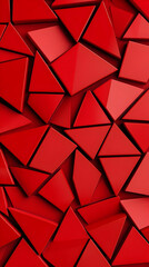 Red 3D Triangular Abstract Background
