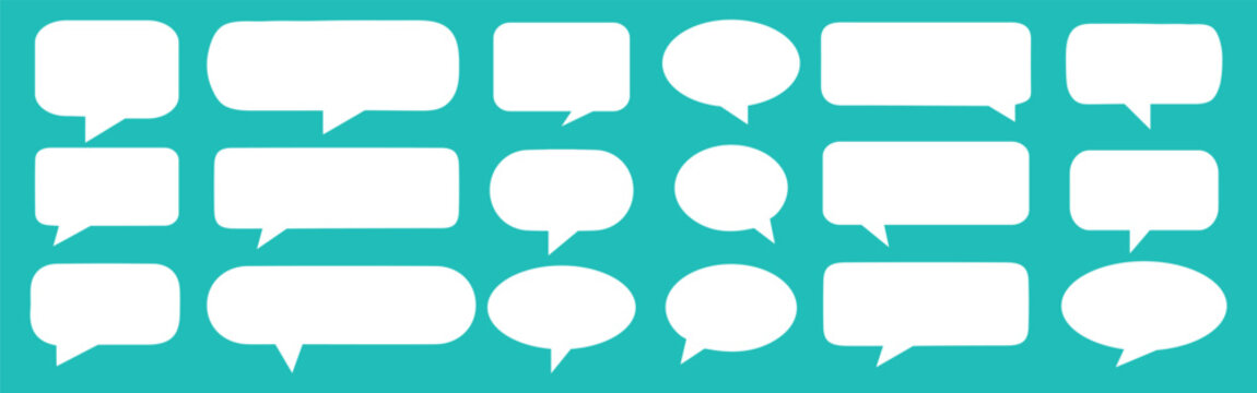 Speech Bubbles set. Speech bubbles blank isolated on white background. speech bubble comic signs. - Powered by Adobe