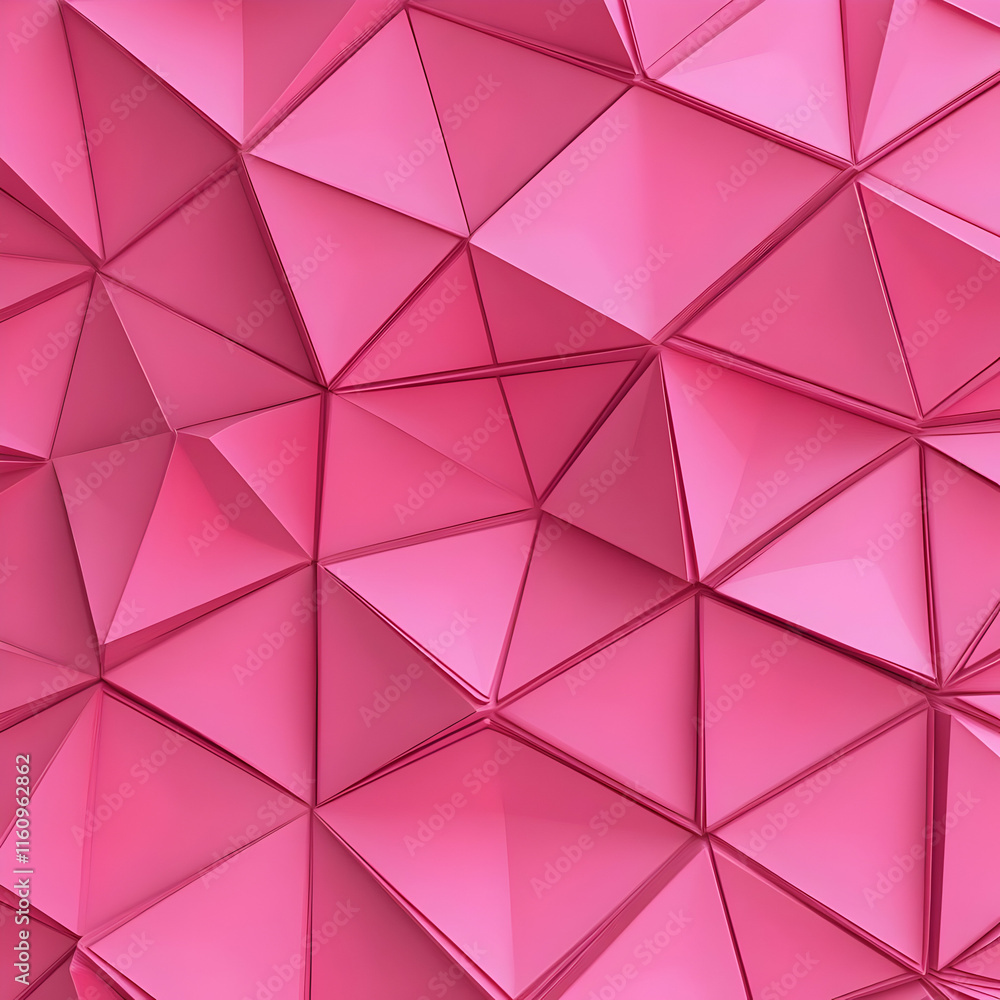 Poster pink abstract 3d triangular background