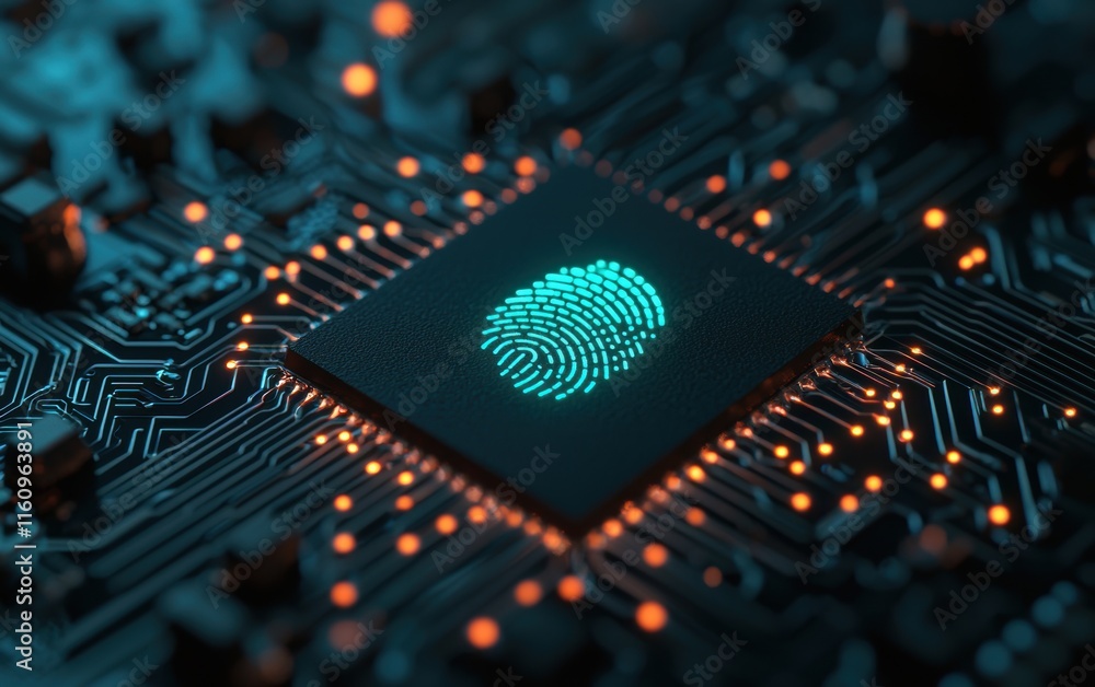 Poster digital fingerprint recognition on circuit board technology