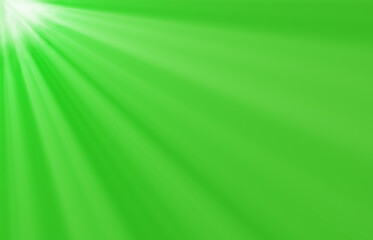 Abstract green background with blurred light flowing from the upper left