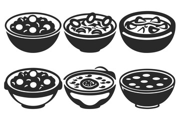 set of Curry food  vector illustration