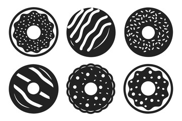 set of Donuts food  vector illustration