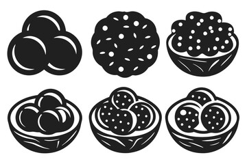 set of Falafel food  vector illustration