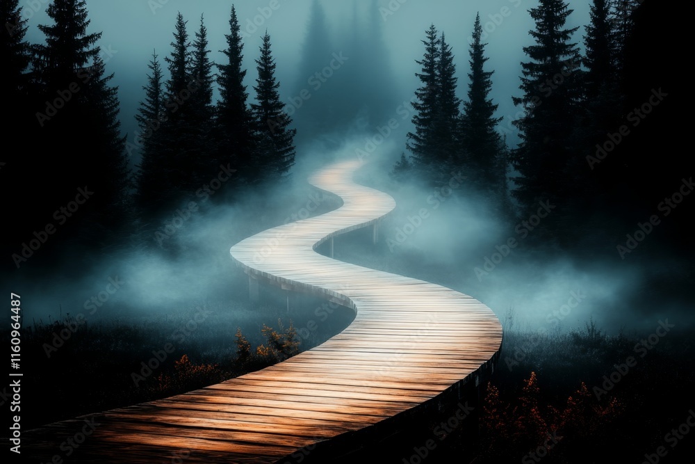 Poster a gothic depiction of a mysterious forest where shadows take the shapes of fantastical creatures and