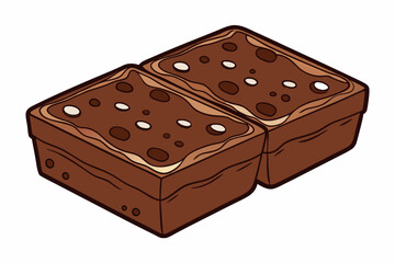 Brownies food  vector illustration