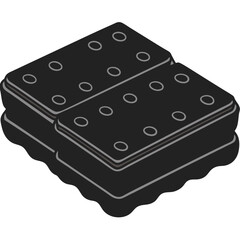 Brownies food  vector illustration