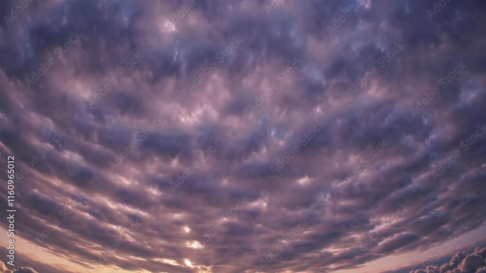 Poster sunrise over clouds creates stunning visual display in the sky