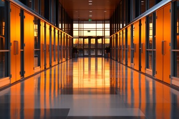 A hallway with doors that appear to recede infinitely, with each one leading to a different reality