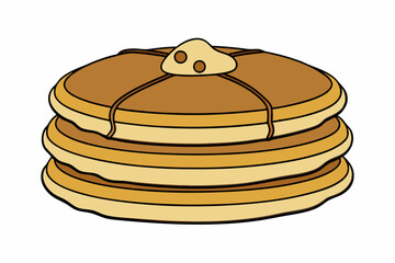 Pancakes food  vector illustration