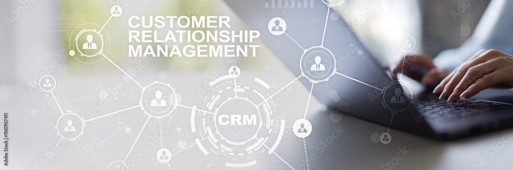 Poster customer relationship management crm system for optimizing business interactions and enhancing custo