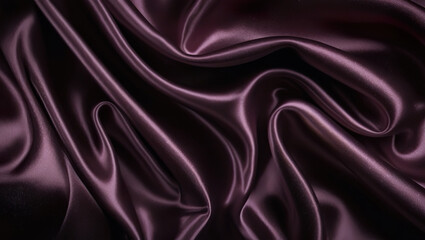 Obraz premium Elegant and luxurious purple silk satin velvet fabric, soft flowing wave flow.