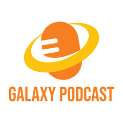 galaxy podcast flat minimalist logo