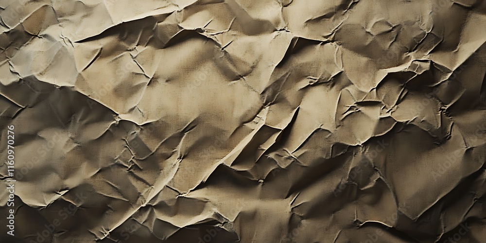 Poster textured seamless repeat pattern of crumpled paper resembling natural elements