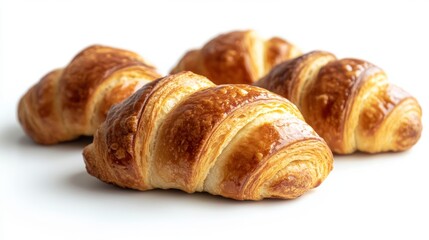 French buns isolated on a white background.
