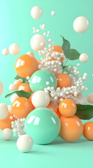 Abstract 3D Sphere Background