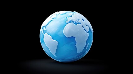 Fototapeta premium Global perspective on planet earth image of globe digital art dark background aerial view environmental awareness