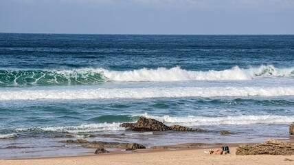 Fototapeta premium waves on the beach
