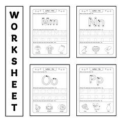 Tracing Sheets for Beginners to Learn Alphabet Writing, Improve Handwriting, and Build Early Reading Skills for Preschoolers