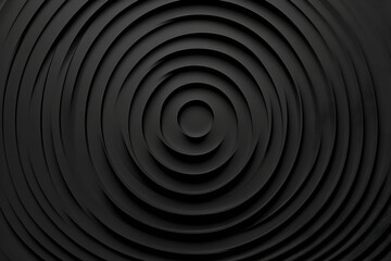 Abstract 3D Black Concentric Circles Background