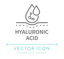 Hyaluronic Acid Line Icon