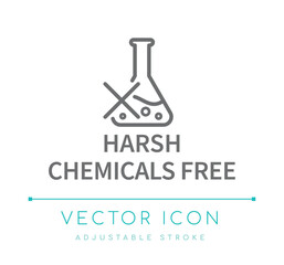 Harsh Chemicals Free Line Icon