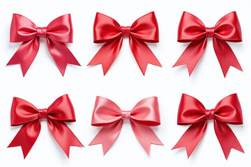 vibrant red bows create beautiful watercolor effect png