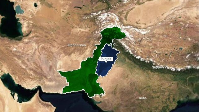 Animated Map of  Pakistan  with  All  Provinces