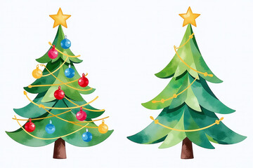 vibrant watercolor designs christmas tree decorations popular holiday season worldwide