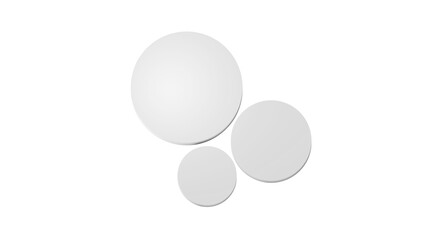 3D Cylinder white pedestal podiums with layer and close up on transparent background clean luxury style