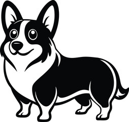  dog silhouettes isolated on a white background