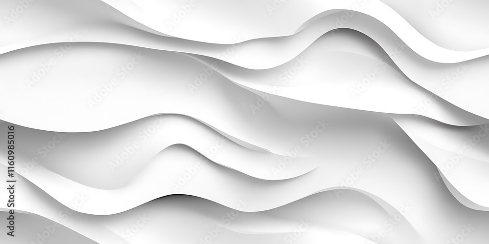 Poster flowing white texture creates a seamless repeat pattern for diverse design applications
