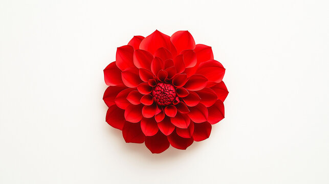 Dramatische rote Bl&uuml;te aus Papier, stilvoll und kunstvoll gestaltet

