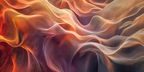 Obraz premium An abstract representation of flow, with smooth lines and gradients creating a sense of movement and energy.
