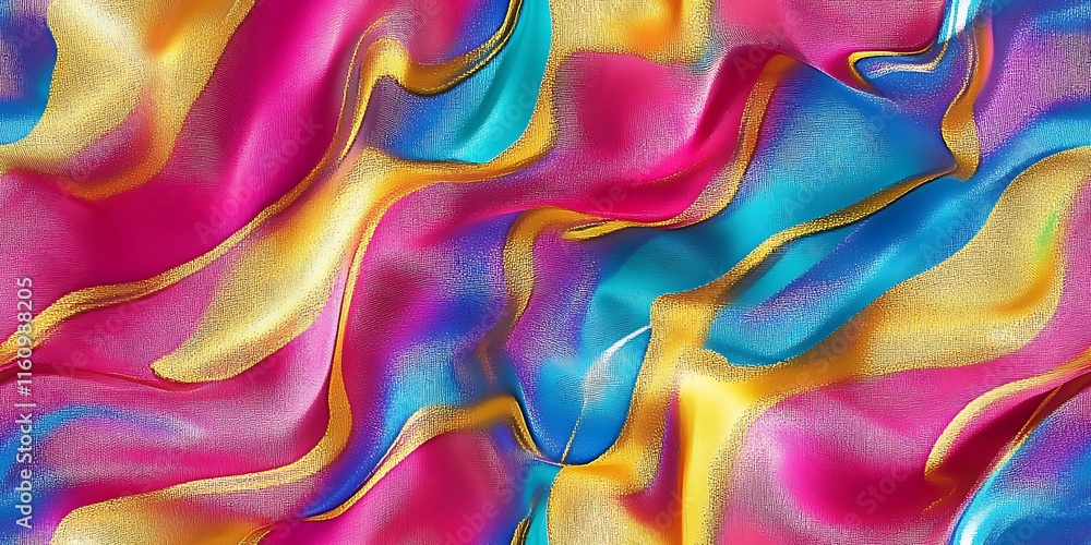 Poster vibrant seamless pattern featuring flowing colors and textures for creative design use