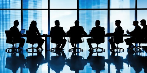 An executive sponsor leading a meeting with their team, showing support for a key business initiative.