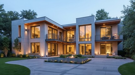 Stunning Modern Architectural Masterpiece with Unique Design and Elegant Details