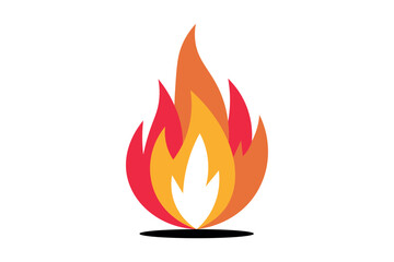 Friendly Fire Hot Heat Flame Burn Vector Graphic for Outdoor Activity Guides, Fire flame, Burning fire, Blazing, Fire graphic, Heat illustration, Creative flames, Flame shape, Burn symbol