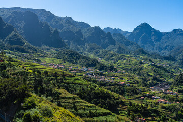 Summer morning view near the famous Capelinha de Nossa Senhora de Fatima, Sao Vicente, Madeira Island, Portugal