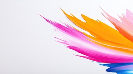 Obraz premium Abstract colorful brush strokes on a white background.
